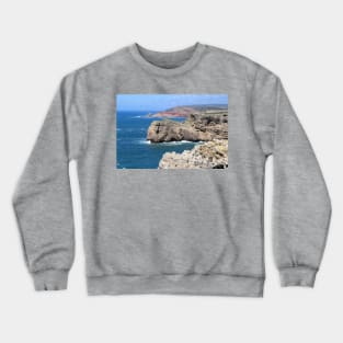 Atlantic Coastline at Cabo Sao Vicente, Portugal Crewneck Sweatshirt